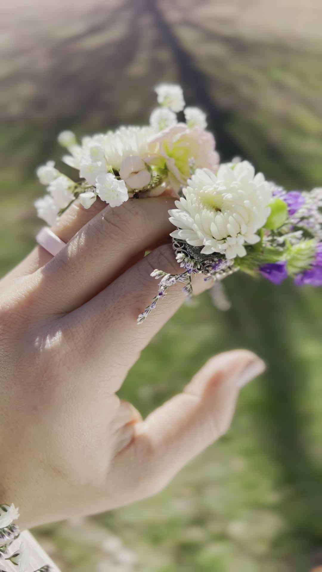 Felt Flower Bouquet Bracelet | Blush – pucciManuli